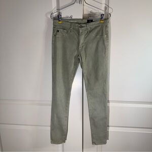 AG Adriano Goldschmied The Legging Ankle Super Skinny Light Green 26R